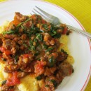 turkey-sausage-and-spinach-ragu-w-parmesan-polenta
